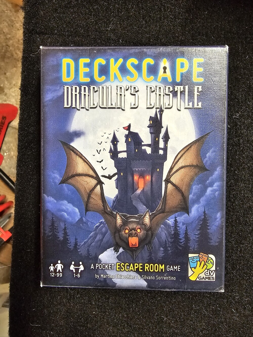 Dracula's Castle Pocket Escape Room Game - Blue